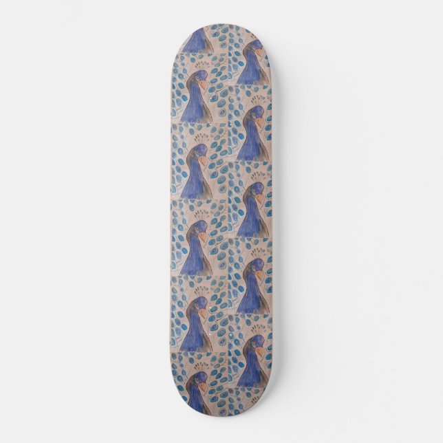 Patineta azul de pavo real (Anverso)