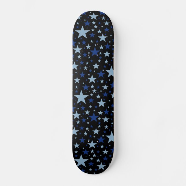 Patineta Blue Stars, fondo negro (Anverso)
