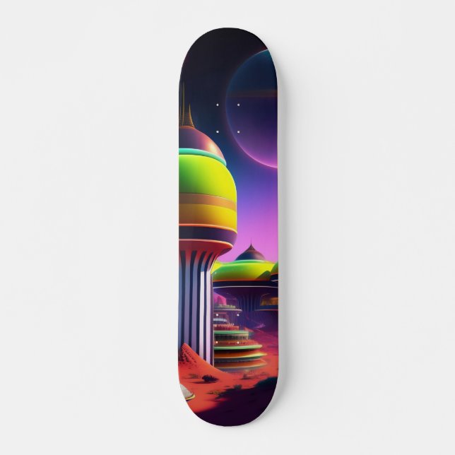 Patineta Ciudad En Planeta Extragaláctico​ (Anverso )