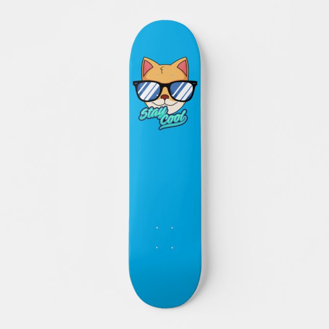 patineta con diseño de gato fresco (Anverso )