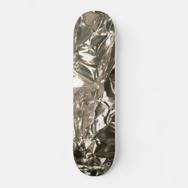 Patineta con diseño de lámina de plata (Anverso)