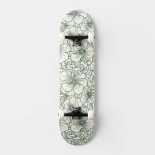 Patineta con diseño floral