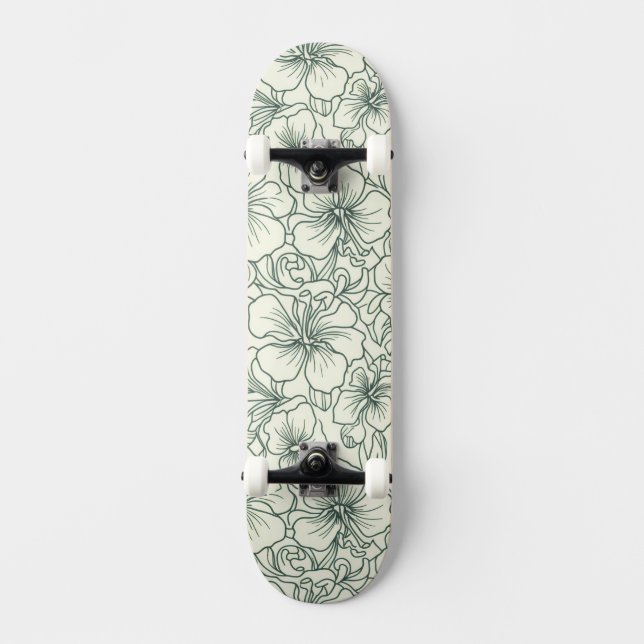 Patineta con diseño floral (Anverso)