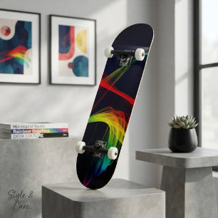 Patineta con diseño ondulado artístico moderno