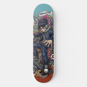 Patineta con grafitis