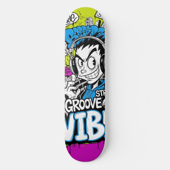 Patineta con grafitis (Anverso)