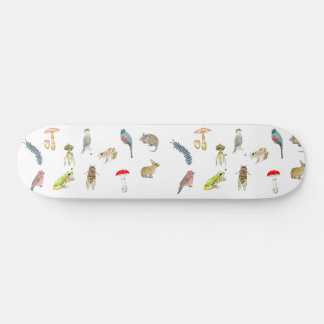 Patineta con ilustraciones de naturaleza