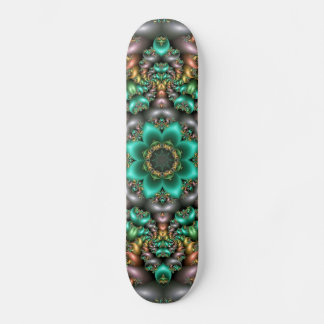 patineta con patineta de flores verdes