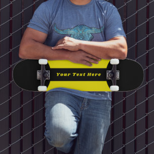 Patineta con texto personalizado en negro con dise