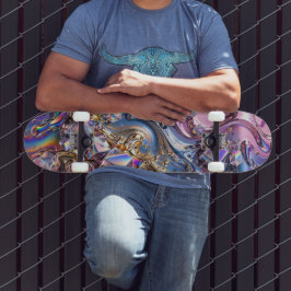 Patineta cromada holográfica arcoíris