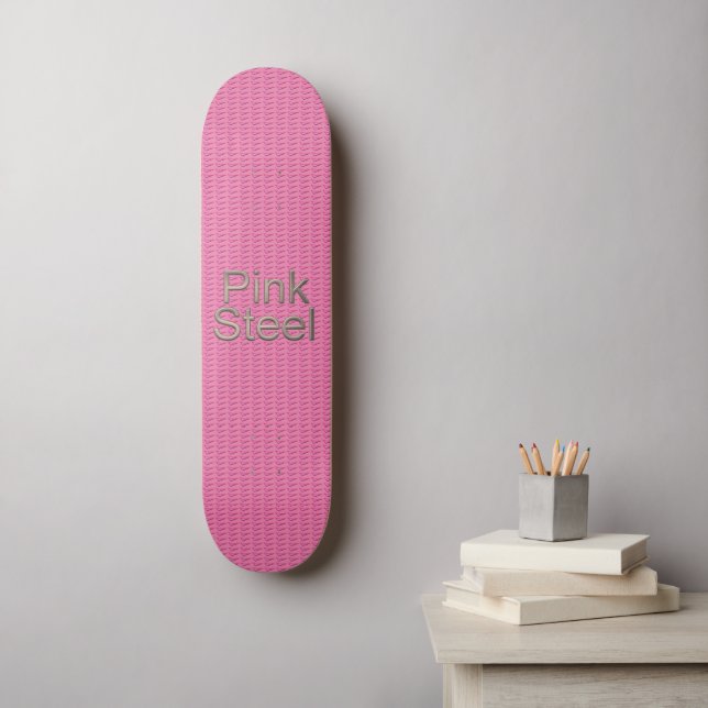 Patineta de acero rosa (Arte de la pared)