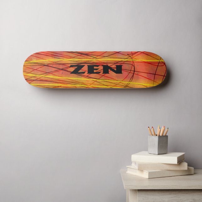 Patineta de alambre negro Zen (Arte de pared (horz))