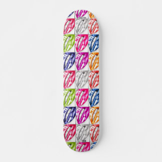 Patineta de arte pop de Hot Lips