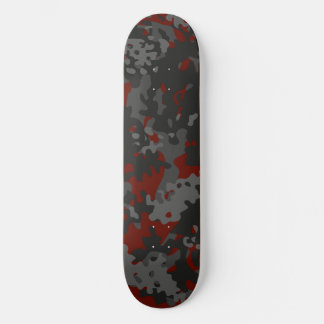 Patineta de camuflaje rojo negro gris
