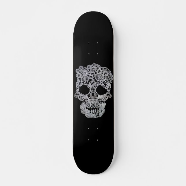 Patineta de cráneo negro (Anverso )