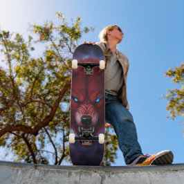 Patineta de lobo rojo atrapando