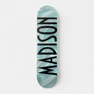 Patineta de Opalo Teal con Nombre Personalizado