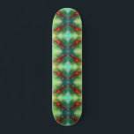 Patineta de pájaros del cardenal rojo del norte<br><div class="desc">Hermoso Cardenal Rojo Norte Pintado de pájaros Color de agua mezclado - Verde</div>