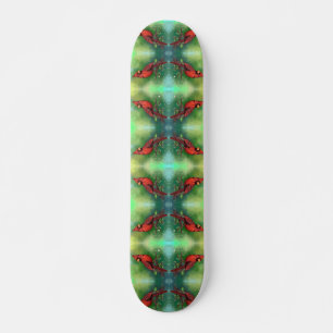 Patineta de pájaros del cardenal rojo del norte