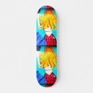 patineta de sirena rubia