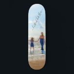 Patineta de texto personalizada para su Personaliz<br><div class="desc">Patinetas de texto y fotos de personalizado - Única tu propio diseño - regalo de madre/hijo/familia/amigos o de skateboard personal - Añade tu texto y foto - Redimensionar y mover elementos con la herramienta de personalización! Elija fuente / tamaño / color! Buena suerte - Estar contentos :)</div>