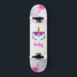 Patineta de unicornio chica con nombre<br><div class="desc">Haz que esta tabla de patinaje de Unicorn sea tu propia agregando tu texto. Para acceder a las herramientas de edición avanzadas, vaya a "Personalizar esta plantilla" y haga clic en "Detalles", desplácese hacia abajo y presione el enlace "clic para más personalizares". Ideal para cualquier ocasión, como cumpleaños o graduación,...</div>