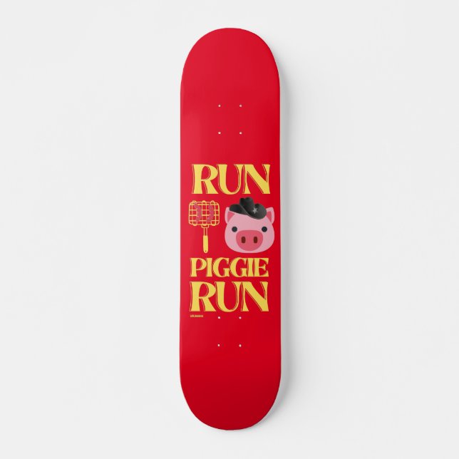 patineta divertida "RUN PIGGIE" (Anverso )