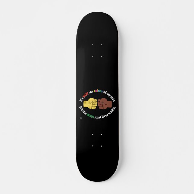 patineta "END RACISM" (Anverso )