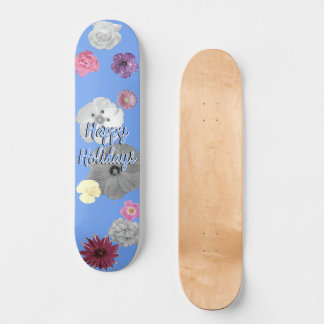 Patineta floral rosa pervinca vintage desvaída