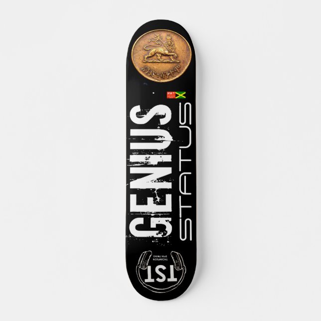 Patineta GENIUS STATUS Skateboard, 73/7" Deck (Anverso )