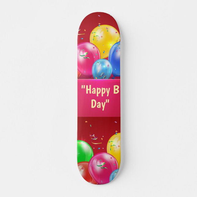 Patineta Globo "Felicidades" Cumpleaños (Roll into the party with balloons and birthday cheer!)