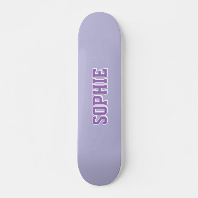 Patineta Morada Varsity para Niñas con Nombre Pers (Anverso )