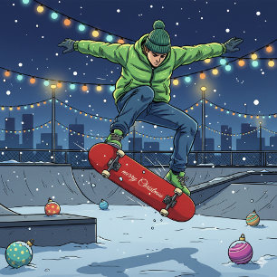 Patineta Navideña Festiva Idea de Regalo Perfecta