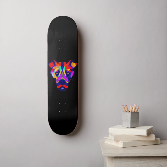 Patineta negra del perro de Alexander (Arte de la pared)