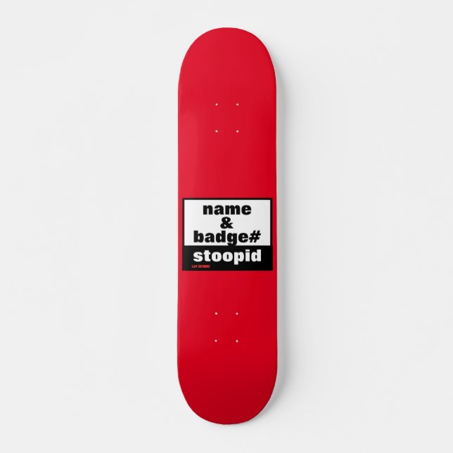 patineta "NOMBRE Y BADGE#" (Anverso )