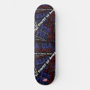 Patineta Nube de Palabras Orgullo Nacional Estados