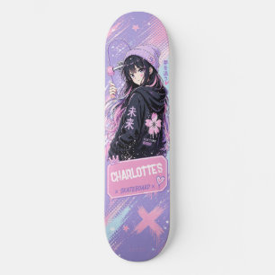 Patineta Pastel y Rosa Personalizada de Anime