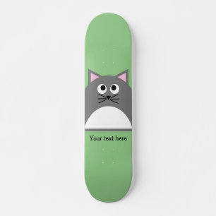 Patineta Personalizada Gatito Gris