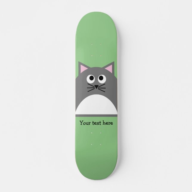 Patineta Personalizada Gatito Gris (Anverso )
