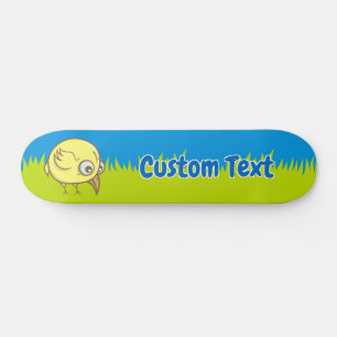 Patineta personalizado de ave amarilla