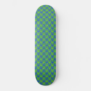 Patineta personalizado de patrón corazón azul / li