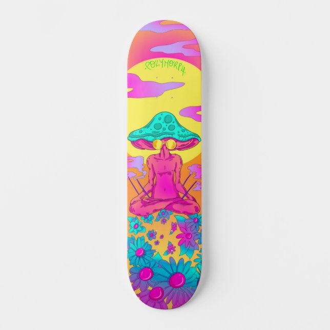 Patineta Polimorfa Hippie Mushroom (Anverso)