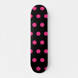 Patineta Polka Dot (rosa negro y neón)
