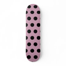 Patineta Polka Dot (rosa y negro)