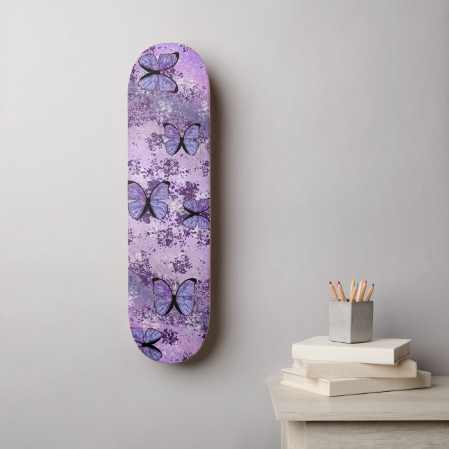 Patineta Purple Grunge (Arte de la pared)