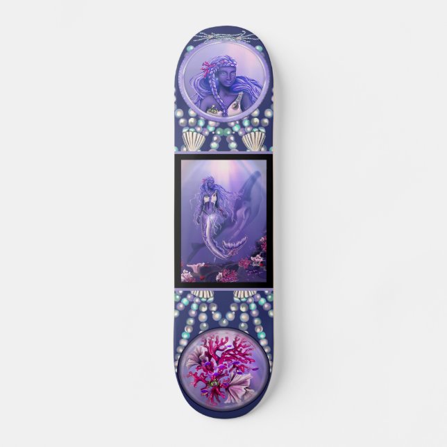 Patineta Purple Ocean Mermaid (Anverso)