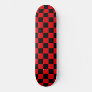 Patineta Retro Rojo y Negro a Cuadros