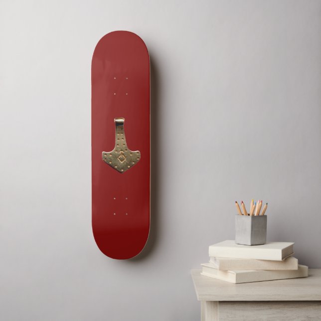 Patineta roja Hammer de Gold Thor (Arte de la pared)