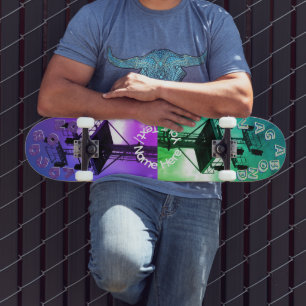 Patineta Vagabundo Verde Púrpura