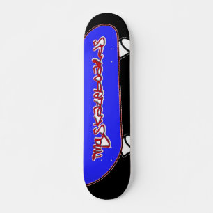 patinetas (Skateboard) - azul y rojo